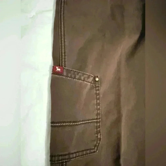 Eddie Bauer Cargo Chino Pants Womens Brown Straight Leg Pockets Mid Rise - Picture 8 of 8
